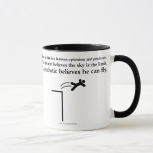 Caneca Optimismo e psicose