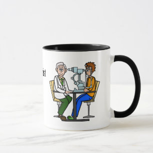 Caneca Optometrista Dando Mug De Exame