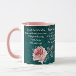 Caneca Oração da Manhã Rosa e Teal