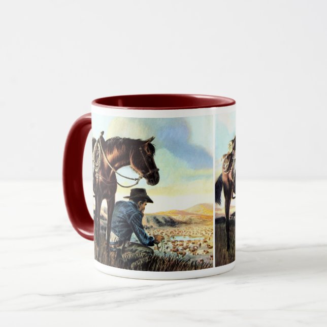 Caneca Orando Cowboy (Frente Esquerda)