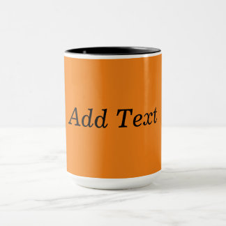 Caneca Orange Create Your Own Add Text Custom
