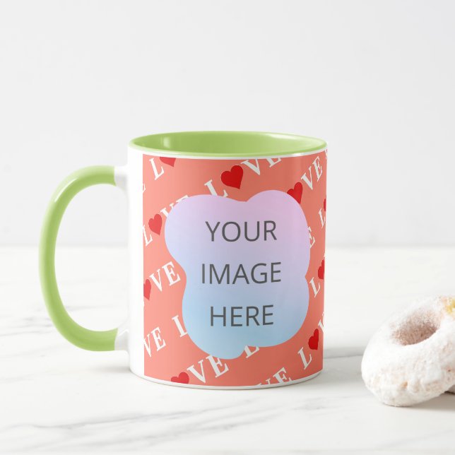 Caneca Orange LOVE Heart (Com Donut)