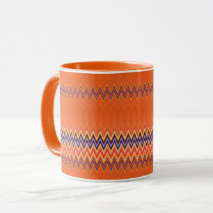 Caneca Orange Zigzag