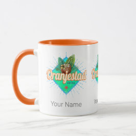 Caneca Oranjestad Aruba Retro Vintage Caribe Souvenir