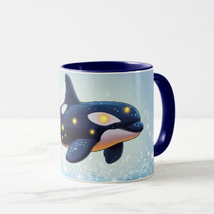 Caneca Orca Estilo Cartoon vibrante Colorido Fofo