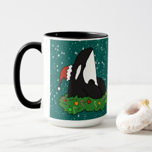 Caneca Orca Killer Whale Christmas