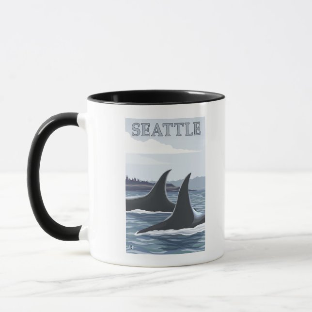 Caneca Orca Whales #1 - Seattle, Washington (Esquerda)