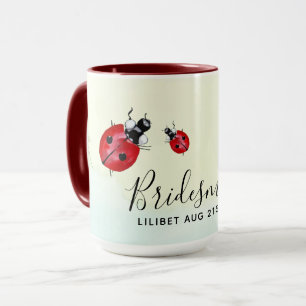 Caneca Orçamento Bridesmaid Bridal Party Gifs LADYBUGS