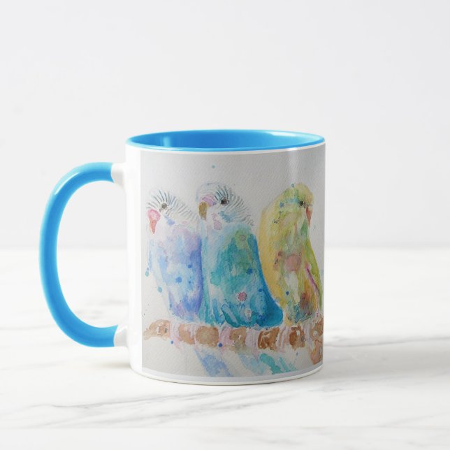 Caneca Orçamento Três Ramificação Sentada Watercolor Mug  (Esquerda)