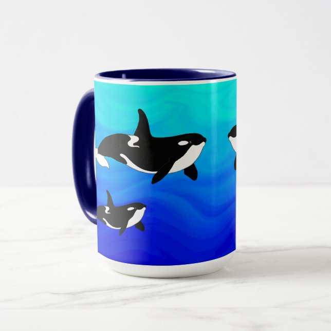 Caneca Orcas - 15 oz.Caneca Combo (Frente Esquerda)