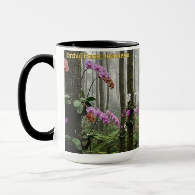 Caneca Orchid Forest Indonesia Pine Woodland Nature (Esquerda)