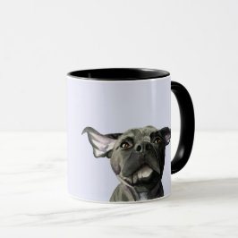 Caneca Orelha que Flopping a ilustração preta do cão do