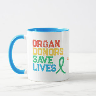 Caneca Organ Donors Colorable Customizable Coffee