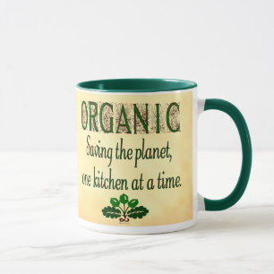 Caneca Orgânico salvando a cozinha planetária dizendo can