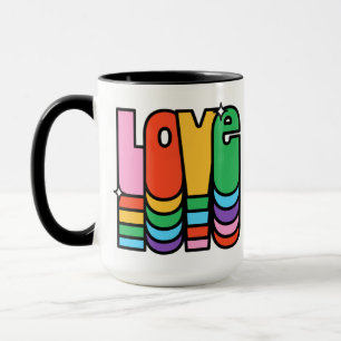 Caneca Orgulho- adoro a cor do arco-íris. amor é amor.