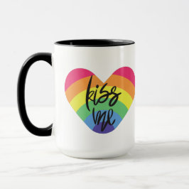 Caneca Orgulho, beije-me. O amor é justo.