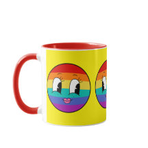 Orgulho cotovelo na face da muga - LGBTQ colorida