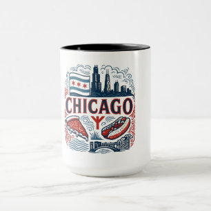 Caneca Orgulho da cidade de Chicago
