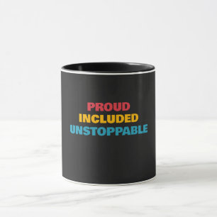 Caneca Orgulho da Deficiência Orgulhoso Incluído Imparáve