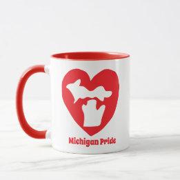 Caneca Orgulho de Michigan Coração