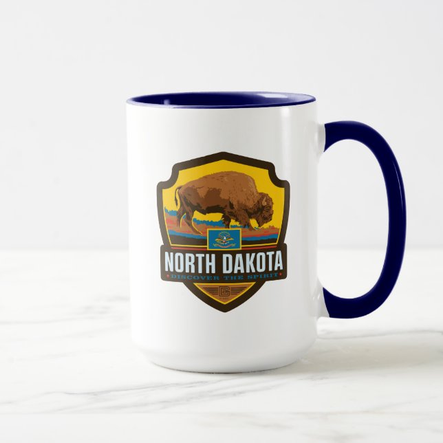 Caneca Orgulho Estatal | Dakota do Norte (Direita)