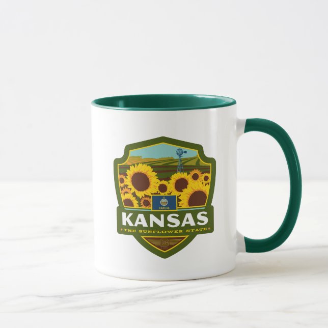 Caneca Orgulho Estatal | Kansas (Direita)