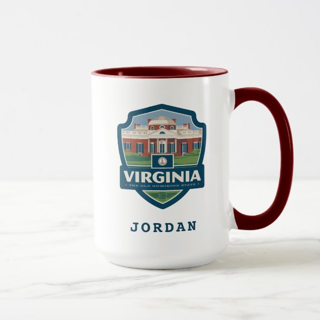 Caneca Orgulho Estatal | Virgínia (Direita)