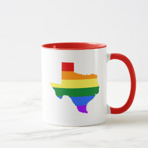 Caneca Orgulho gay Texas Rainbow