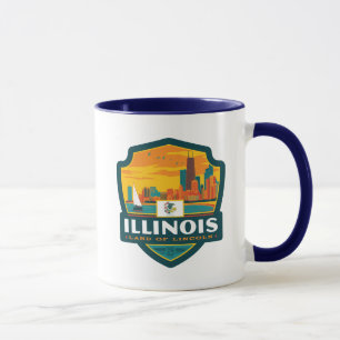 Caneca Orgulho Illinois do estado
