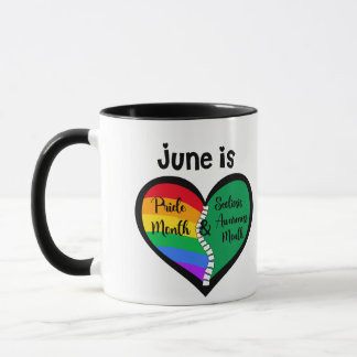 Caneca Orgulho LGBTQ+ e Escoliose Mug não é hetero