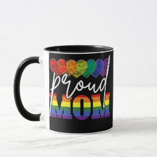 Caneca Orgulho Mãe Dia de as mães LGBTQ Bandeira Gay