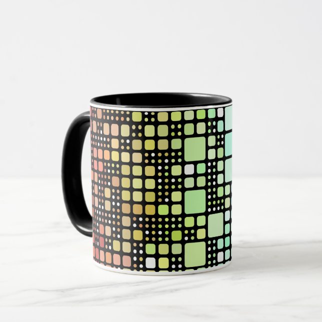 Caneca Orgulho Neurogênero Geométrico Groovy Funky Retrô (Frente Esquerda)