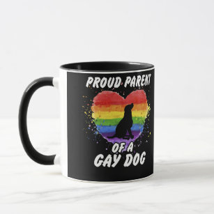 Caneca Orgulho Pai De Um Orgulho LGBT De Cães Gay