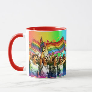 Caneca Orgulho Pessoas e Bandeiras LGBTQIA+