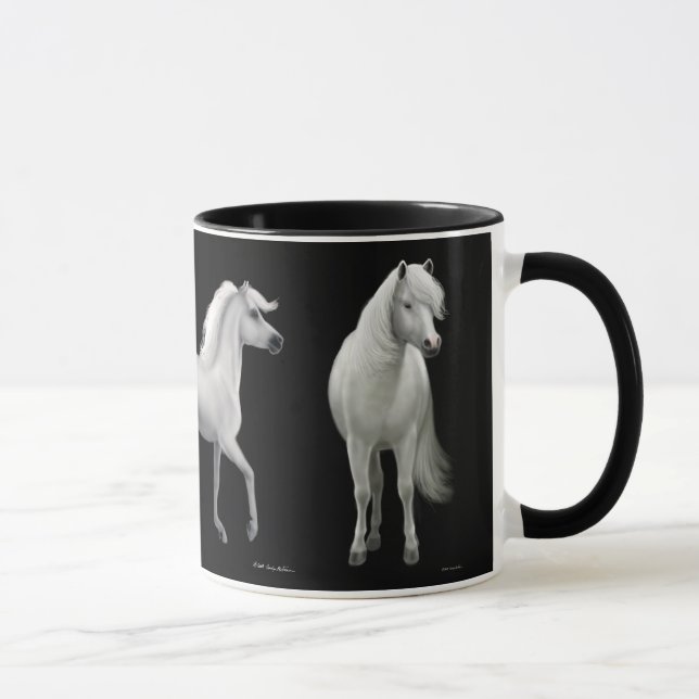 Caneca orgulhosa dos cavalos brancos (Direita)