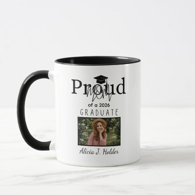 Caneca Orgulhosa MÃE Graduada 2026 presente de formatura  (Esquerda)