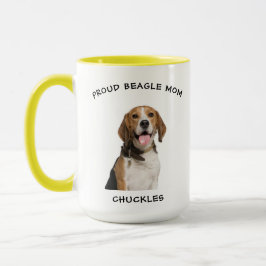 Caneca Orgulhoso Beagle Mãe Personalizada Pet Dog Foto