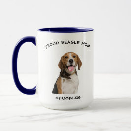 Caneca Orgulhoso Beagle Mãe Personalizada Pet Dog Foto