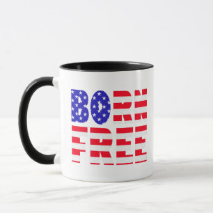 Caneca Orgulhoso Nascer Americano Liberdade Livre Amantes