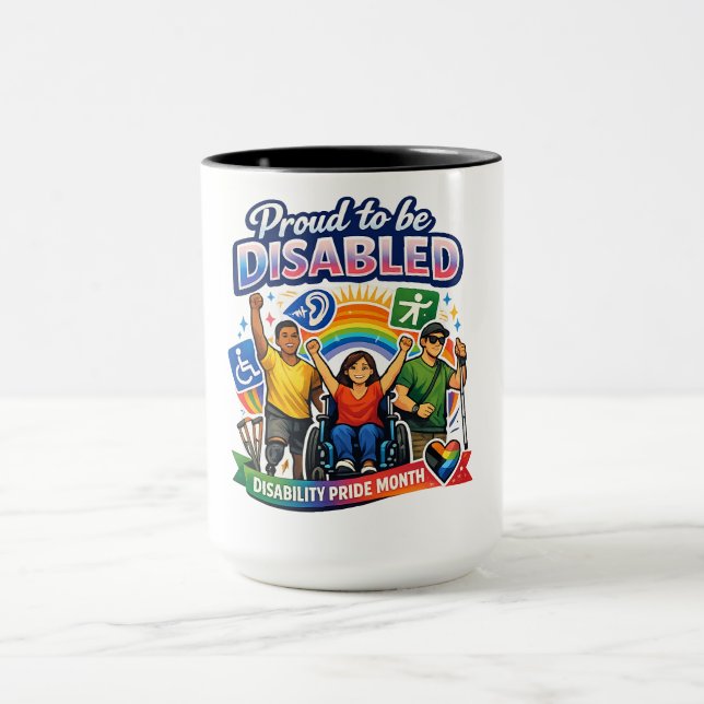 Caneca Orgulhoso por Ser Deficiente (Centro)