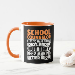 Caneca Orientador Escolar Eu Tento Tornar as Coisas Engra