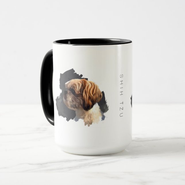 Caneca original da arte de Shih Tzu (Frente Esquerda)