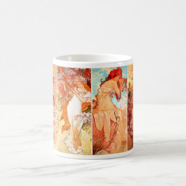 Caneca original de Mucha de quatro séries das (Centro)