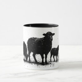 Caneca Orkney Sheep — Ink Silhouette Flock