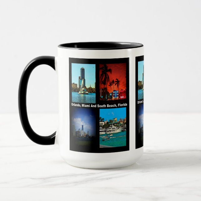 Caneca Orlando, Miami, South Beach Collage (Esquerda)