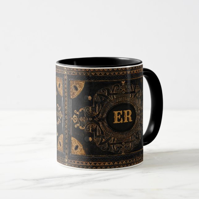 Caneca Ornamental antiga com sua(s) inicial(is) (Frente Esquerda)