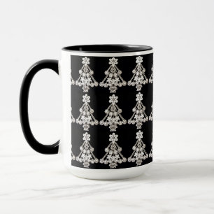 Caneca Ornamento da árvore do White Christmas