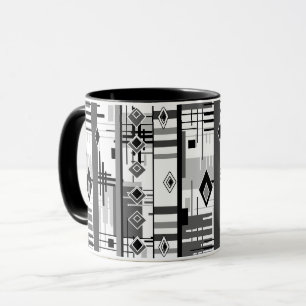 Caneca Ornamento moderno abstrato elementos geométricos v