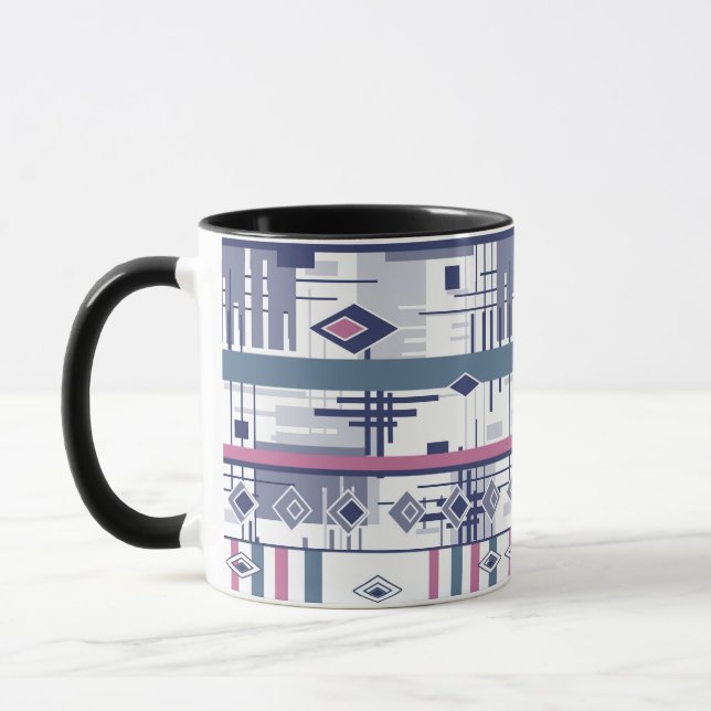 Caneca Ornamento moderno abstrato elementos geométricos v (Esquerda)