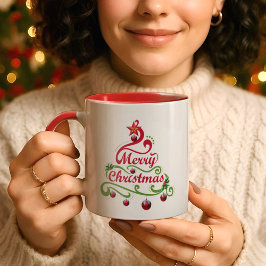 Caneca ornamentos de árvores de Natal Mug